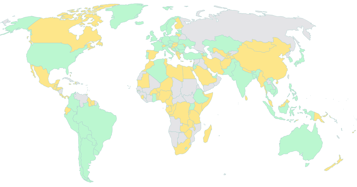 Global digital infrastructure reaches 210 countries, unevenly distributed
